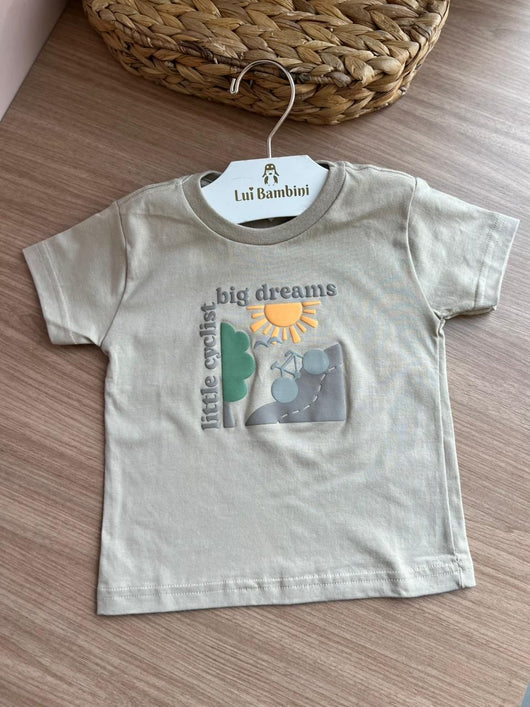 CAMISETA MANGA CURTA BICICLETA MENINO PULLA BULLA