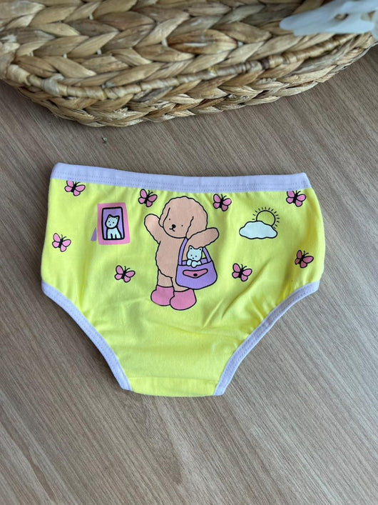 CALCINHA ALGODÃO LAÇO ARTE GOOD CACHORRO BORBOLETA MENINA LUI BAMBINI