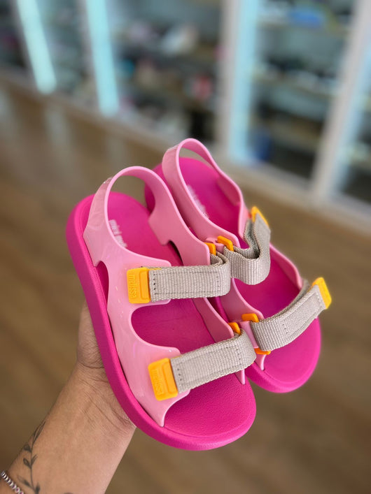 SANDALIA MINI MELISSA MIX COM DUPLO VELCRO MELFLEX MENINA MELISSA