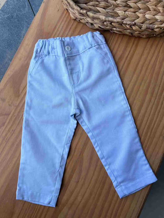 CALÇA SOCIAL ALFAIATARIA LINHO COM AJUSTE INTERNO MENINO BÁRBARA KIDS