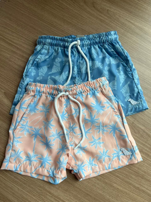 BERMUDA BOXER MICROFIBRA ESTAMPA CACHORRO MENINO QUIMBY