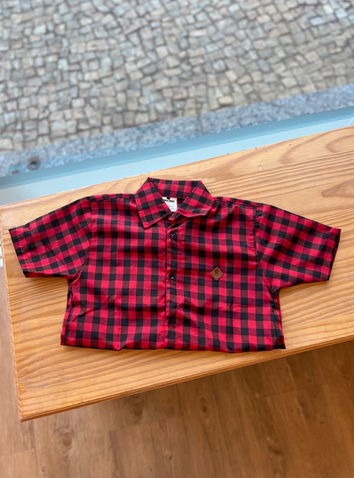 CAMISA XADREZ MANGA CURTA UNISSEX LUI BAMBINI