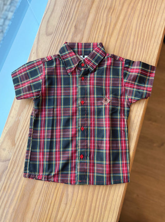 CAMISA XADREZ MANGA CURTA UNISSEX LUI BAMBINI