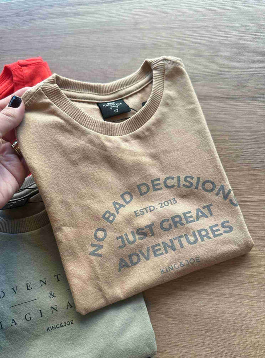 CAMISETA MANGA CURTA NO BAD MENINO KING&JOE