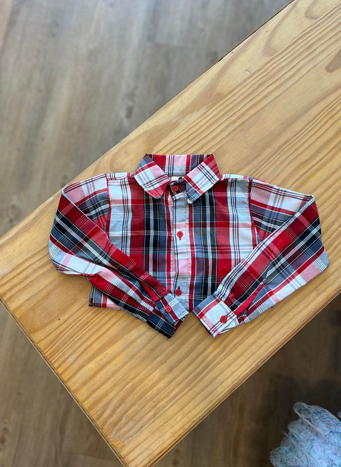 CAMISA XADREZ MANGA LONGA QUADRICULADA COM LISTRAS UNISSEX LUI BAMBINI