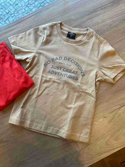 CAMISETA MANGA CURTA NO BAD MENINO KING&JOE