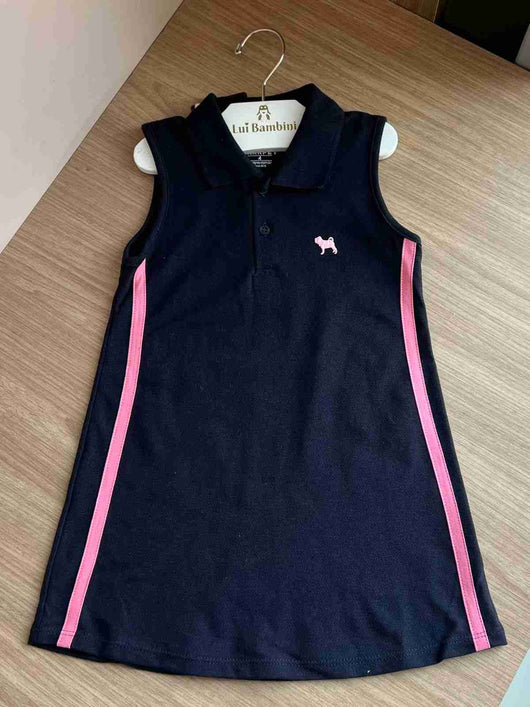 VESTIDO REGATA POLO PIQUET MINIMALISTA DOG MENINA CHARPEY