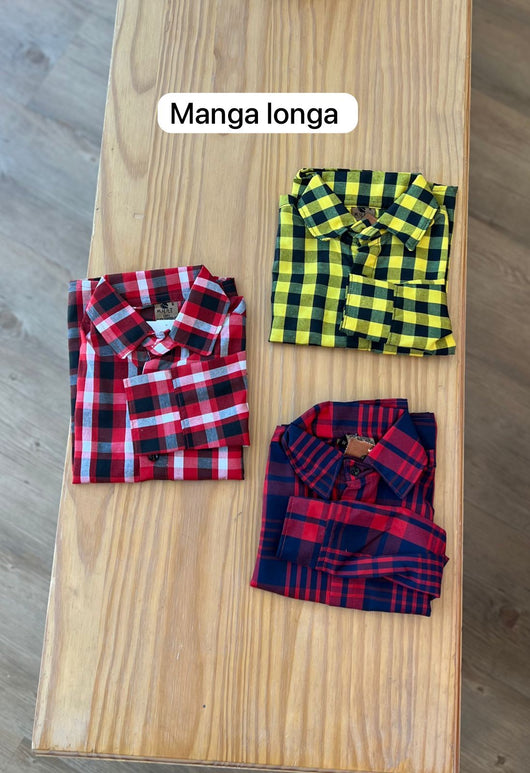 CAMISA XADREZ MANGA LONGA UNISSEX LUI BAMBINI