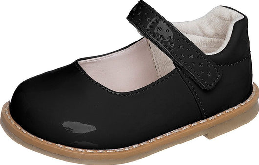 SAPATO VERNIZ COM COSTURA E VELCRO LATERAL MENINA XUA XUA