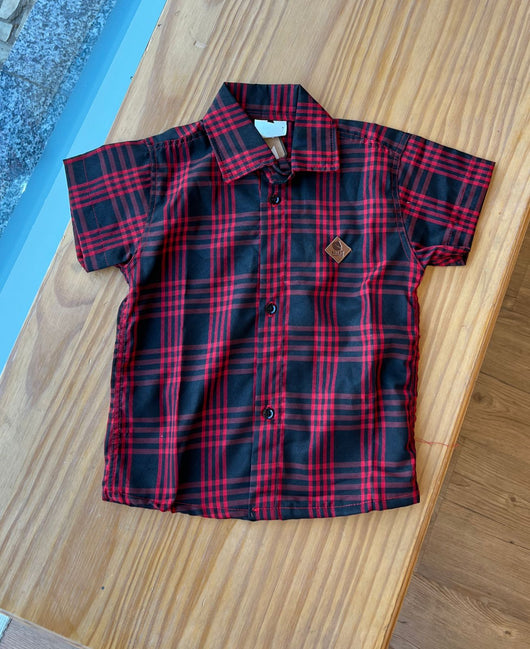 CAMISA XADREZ MANGA CURTA UNISSEX LUI BAMBINI