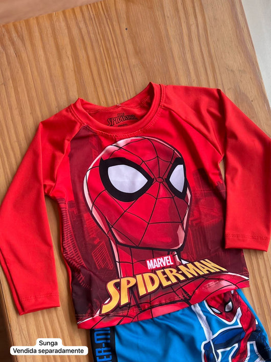 CAMISETA MANGA LONGA SPIDER-MAN PROTEÇÃO UV50+ MENINO FAKINI