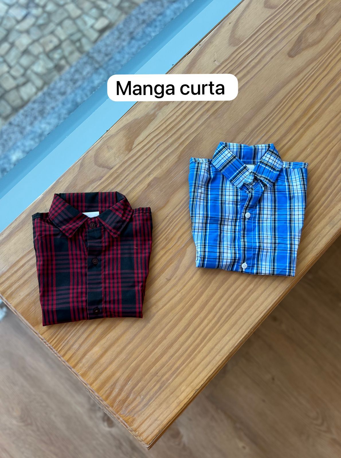 CAMISA MANGA CURTA XADREZ E QUADRICULADA UNISSEX LUI BAMBINI