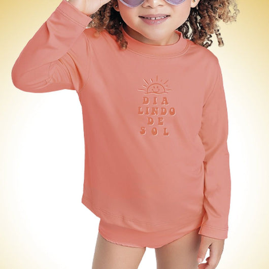Conjunto Blusa Manga Longa E Calcinha Solzinho Protecao Uv50+ Menina Fakini