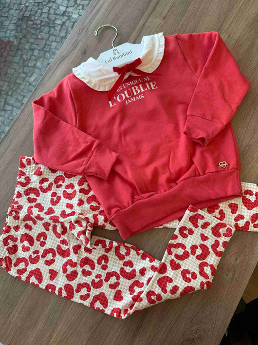 CONJUNTO BLUSAO MANGA LONGA E LEGGING MENINA FAKINI