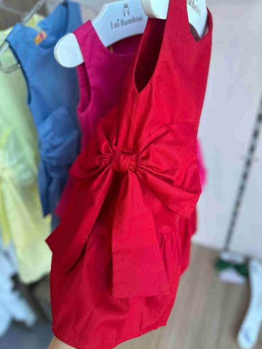 VESTIDO REGATA LAÇO LATERAL BABADO MENINA LUI BAMBINI