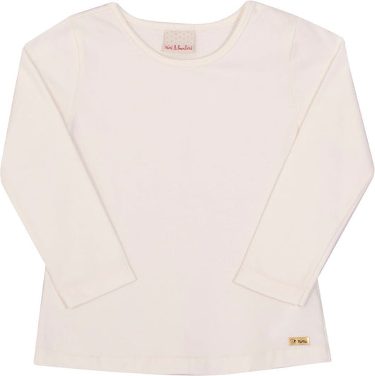 BLUSA MANGA LONGA EM MALHA LISA MENINA NINI E BAMBINI
