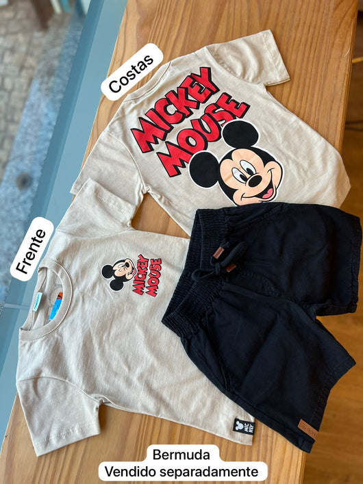 CAMISETA MANGA CURTA MICKEY MOUSE PISCANDO MENINO FAKINI
