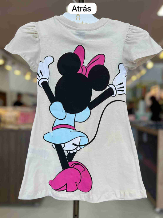 VESTIDO MANGA CURTA MINNIE MOUSE MENINA FAKINI