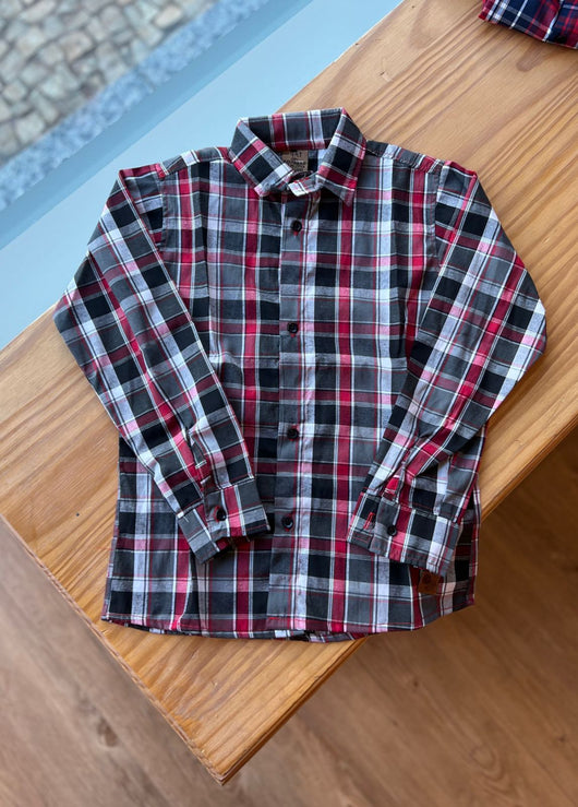 CAMISA XADREZ MANGA LONGA UNISSEX LUI BAMBINI