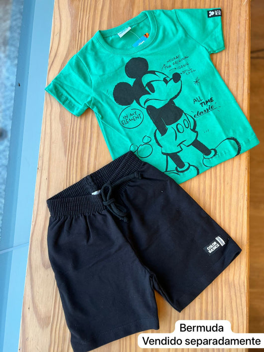CAMISETA MANGA CURTA GOLA REDONDA MICKEY BOLADÃO MENINO FAKINI