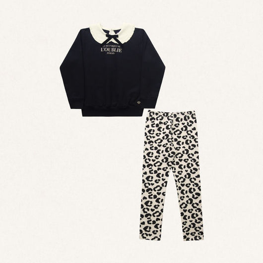 CONJUNTO BLUSAO MANGA LONGA E LEGGING MENINA FAKINI