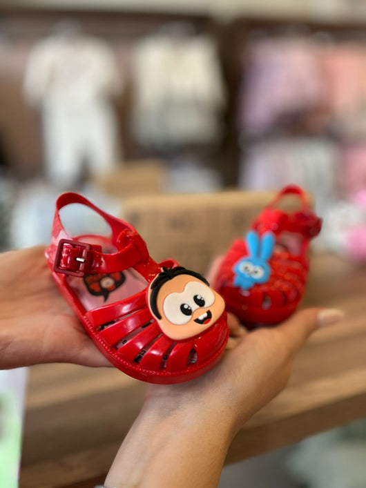 SANDÁLIA MINI MELISSA MÔNICA COM VELCRO E REGULAGEM MENINA MELISSA