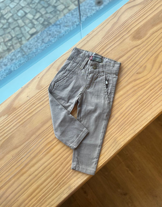 CALÇA SARJA COM ZÍPER AJUSTE INTERNO E BOLSO MENINO TOM ERY