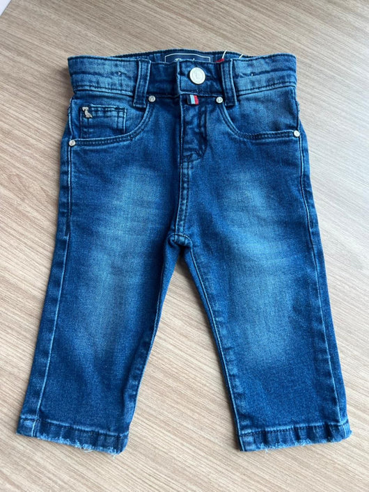 CALÇA JEANS FECHAMENTO INTERNO E BOLSOS MENINO DUDES
