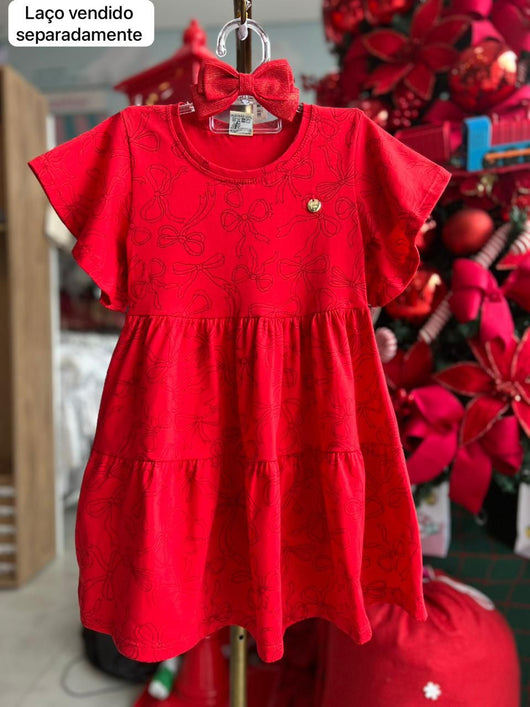 VESTIDO MANGA CURTA PINGENTE MENINA HAVE FUN