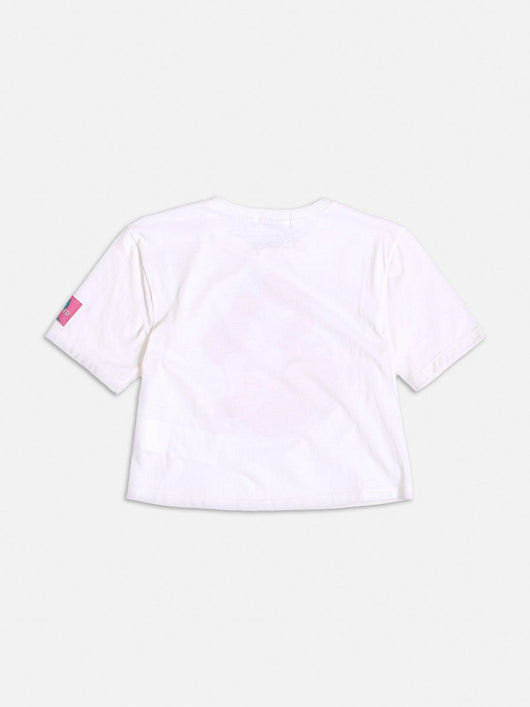 BLUSA MANGA CURTA PEQUENA SEREIA ARIEL COM STRASS MENINA MOMI