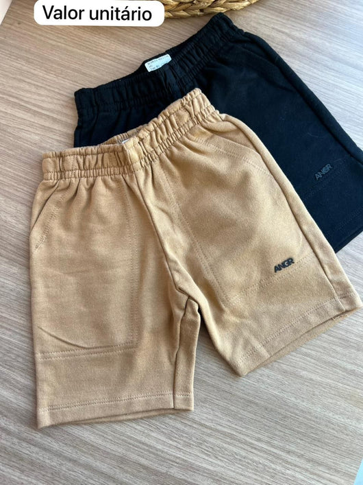 BERMUDA CADARÇO BOLSOS LOGO RELEVO MENINO ANGERO