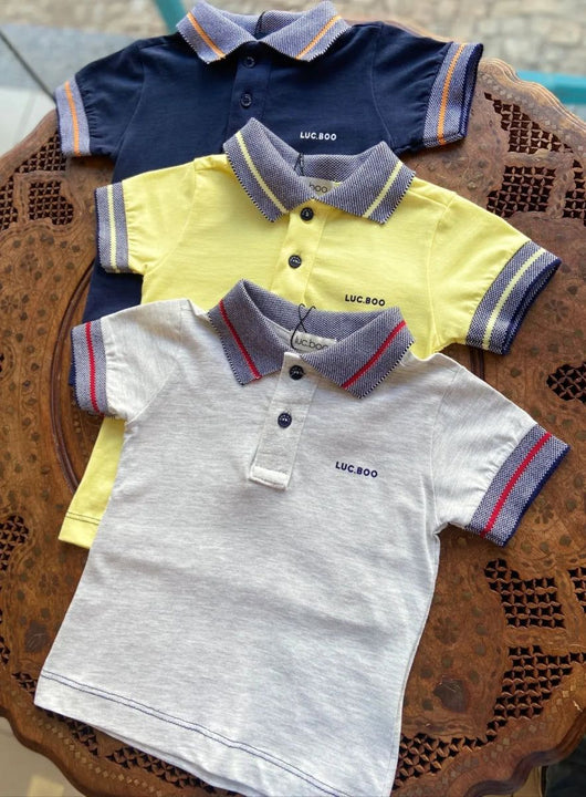 CAMISA MANGA CURTA GOLA POLO MENINO LUC BOO PRO40