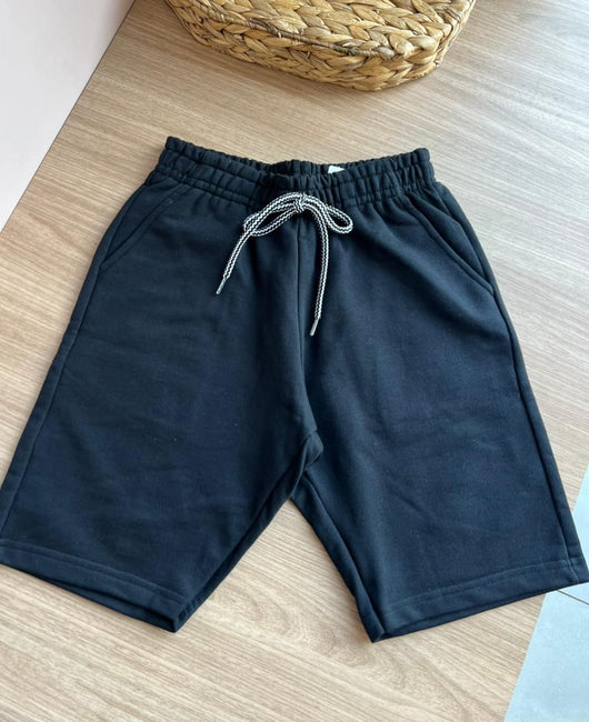 BERMUDA COM BOLSO ELÁSTICO E CORDÃO TRANÇADO MENINO PULLA BULLA