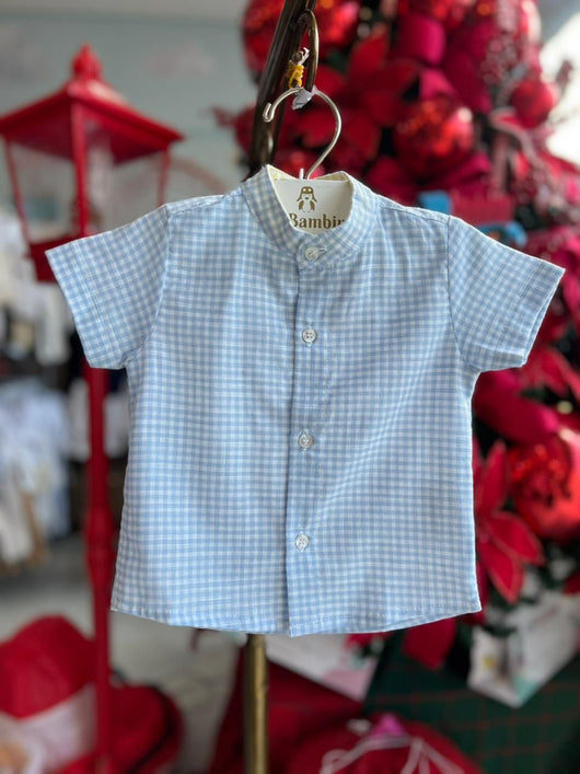 CAMISA MANGA CURTA XADREZ MENINO BÁRBARA KIDS