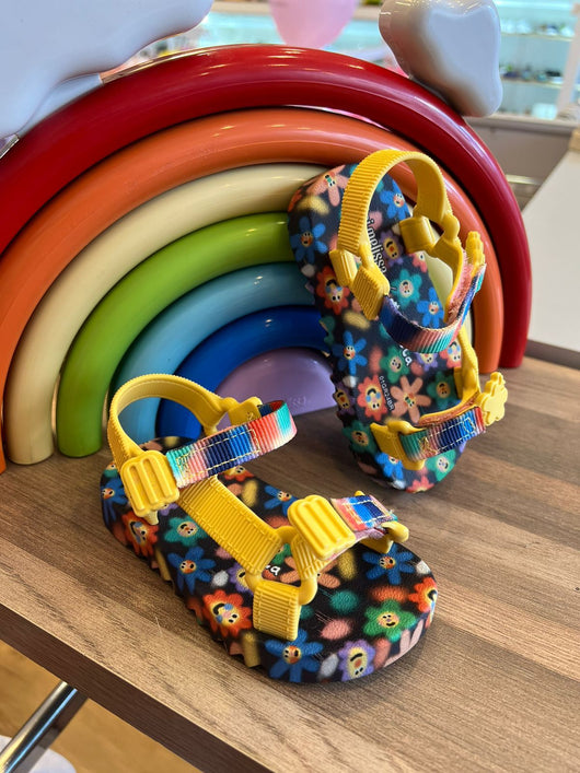 SANDÁLIA MINI MELISSA PLAYTIME FÁBULA COM DUPLO VELCRO MENINA MELISSA