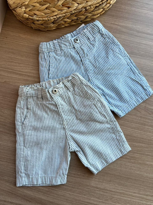 BERMUDA ECO BOLSOS LISTRADO AJUSTE INTERNO MENINO HAVE FUN