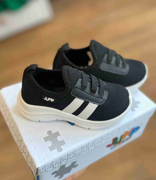 TENIS CALCE FACIL CADARÇO E LISTRAS MENINO JUMP