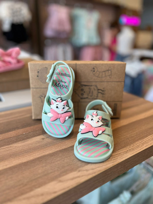 SANDÁLIA MINI MELISSA MARIE E LAÇO COM VELCRO MENINA MELISSA