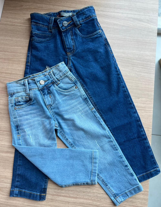 CALÇA JEANS AJUSTE INTERNO MENINO TOM ERY
