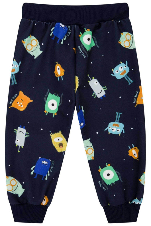 CONJUNTO CAMISETA MANGA LONGA E CALCA MONSTRINHOS MENINO LUC BOO PRO45
