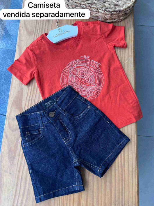 BERMUDA JEANS BOLSOS SLIM MENINO KING&JOE