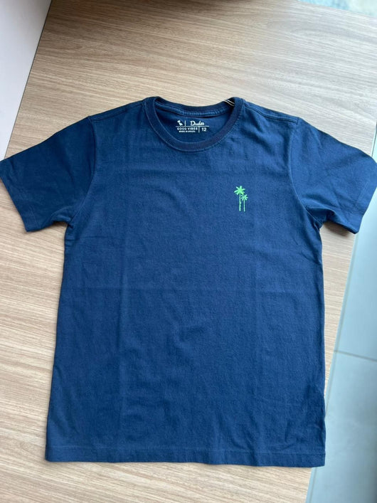 CAMISETA MANGA CURTA ESTAMPA PRAIA MENINO DUDES