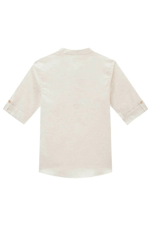 CAMISA MANGA 3/4 GOLA PADRE EM LINHO MENINO JOHNNY FOX PRO45
