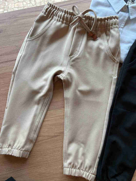 CALÇA JOGGER SARJA BOLSO MENINO ANJOS BABY
