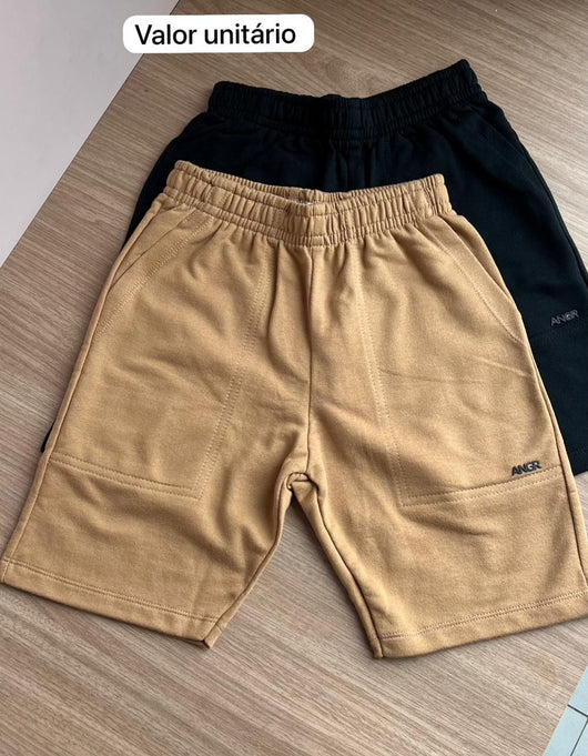 BERMUDA CADARÇO BOLSOS LOGO RELEVO MENINO ANGERO