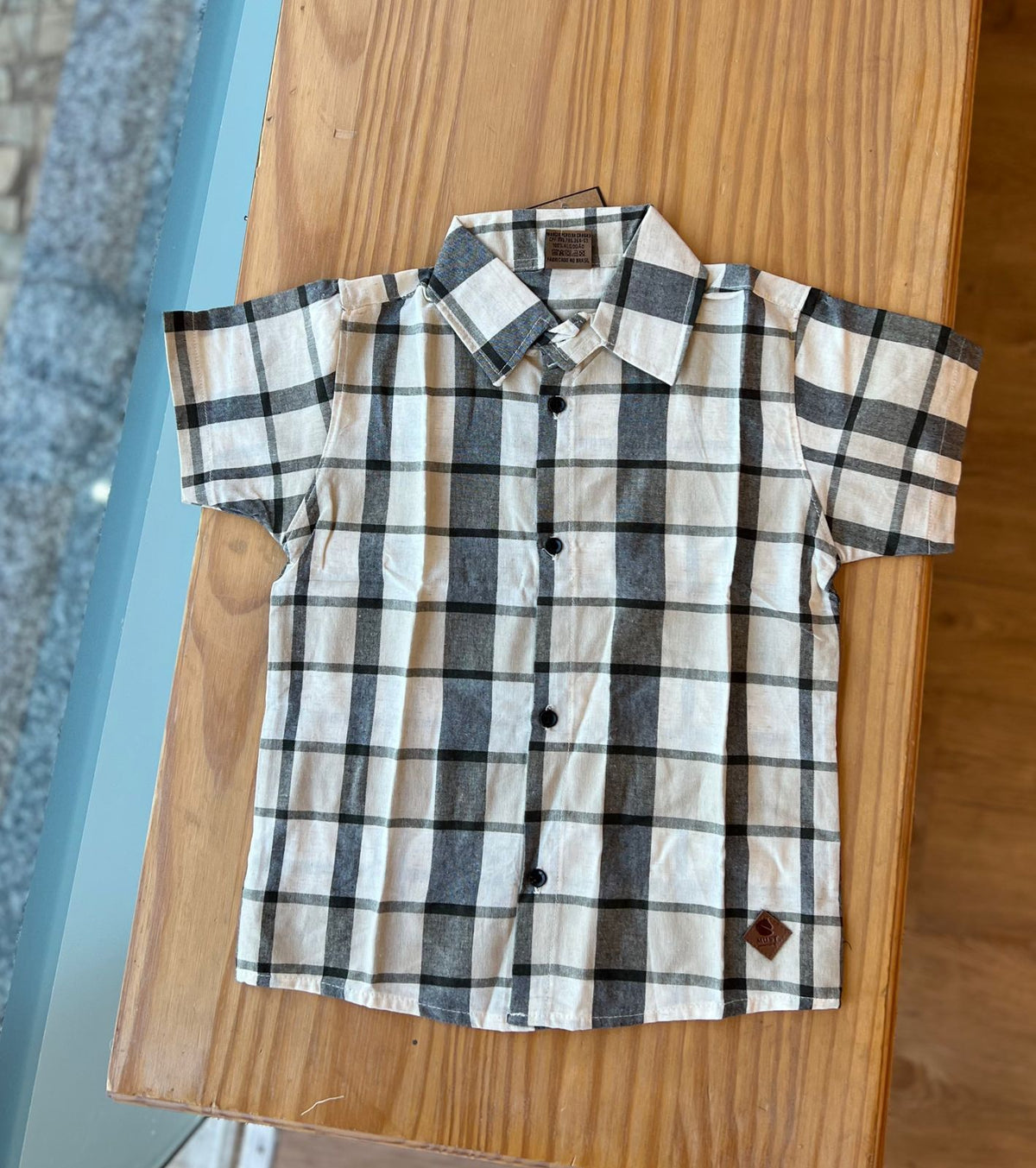 CAMISA XADREZ MANGA CURTA UNISSEX LUI BAMBINI