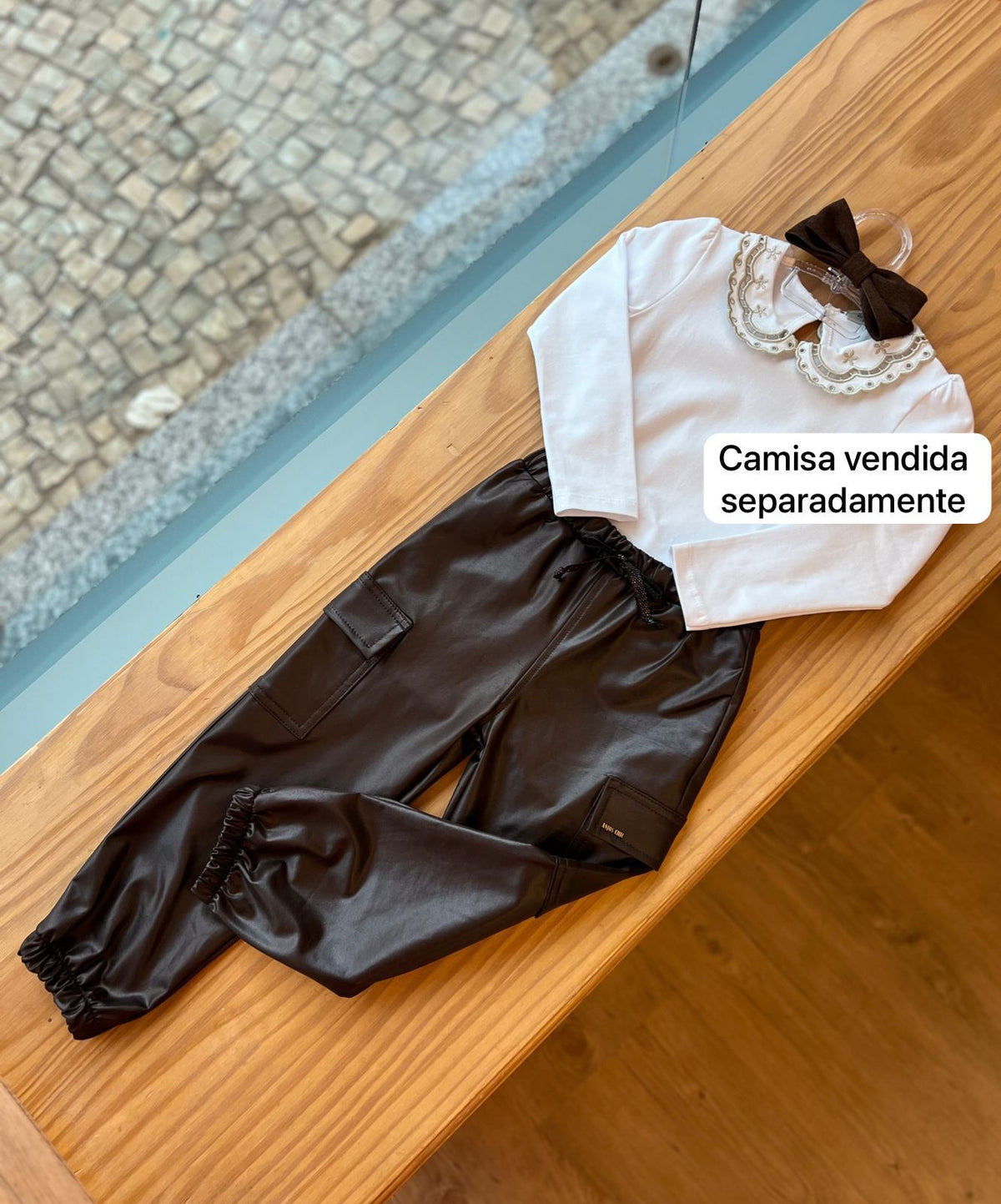 CALÇA JOGGER CIRRÊ COM CORDÃO DECORATIVO E BOLSOS MENINA ANJOS BABY