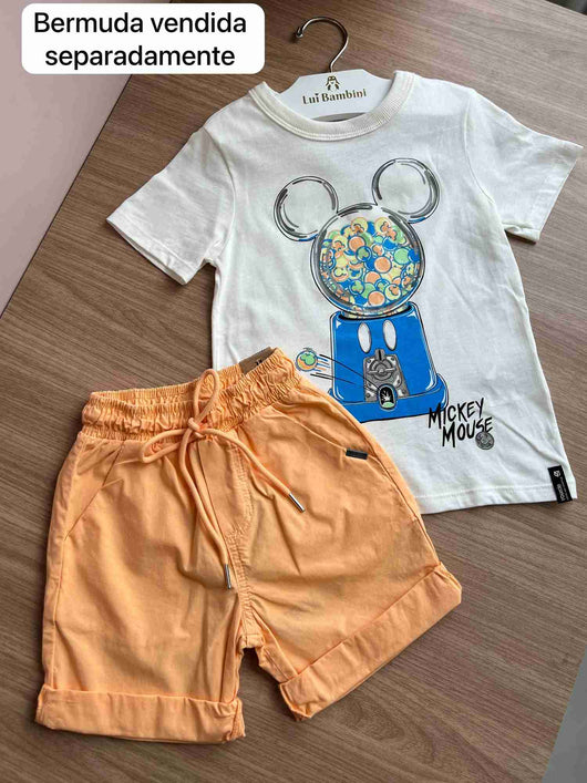CAMISETA MANGA CURTA MICKEY MOUSE DISNEY CHICLETE MENINO YOUCCIE