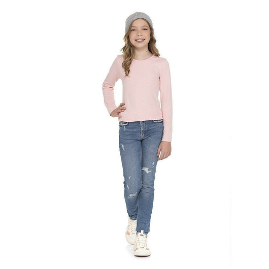 BLUSA MANGA LONGA LISA MENINA BICHO BAGUNÇA