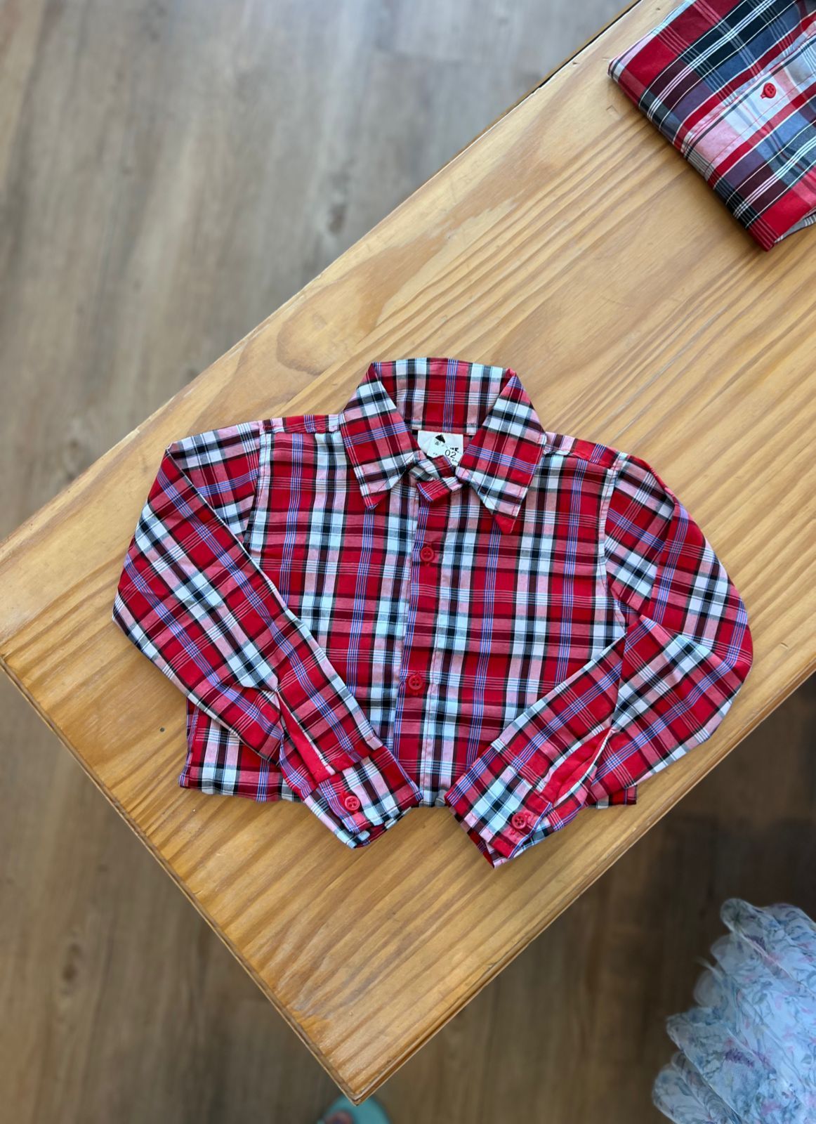 CAMISA XADREZ MANGA LONGA QUADRICULADA COM LISTRAS UNISSEX LUI BAMBINI